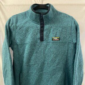 L.L.Bean Men’s Green XL Pullover Jacket – 100% Polyester Outdoor Hiking